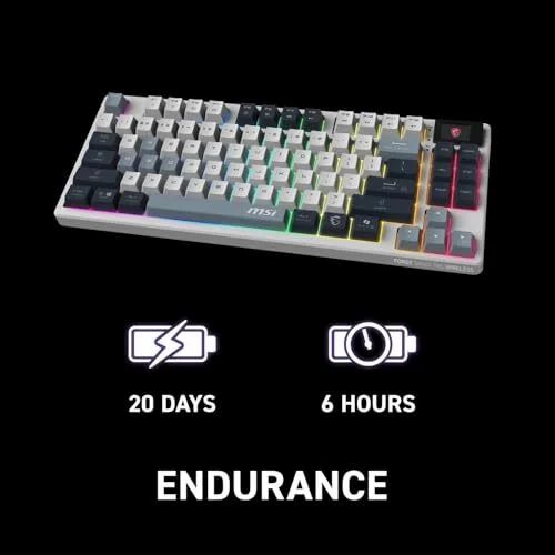 Amazon.ca: MSI Forge GK600 TKL W Sky US 2.4GHz Wireless $69.99