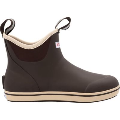 Xtratuf Men's 6 Ankle Deck Boot Chocolate/Tan Ankle Boot, Size 9