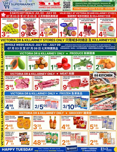 88 Supermarket Flyer July 3 to 9