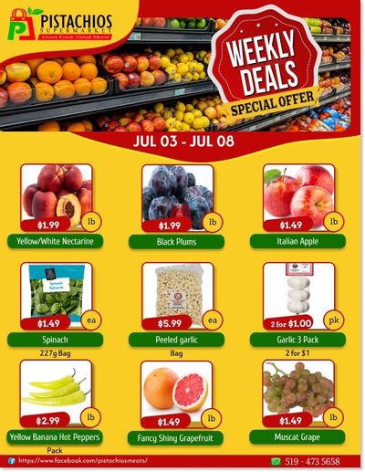 Pistachios Supermarket Flyer July 3 to 8