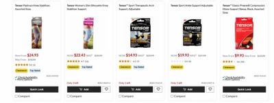 Canadian Tire: TENSOR Braces, Supports & Athletic Tape CLEARANCE YMMV