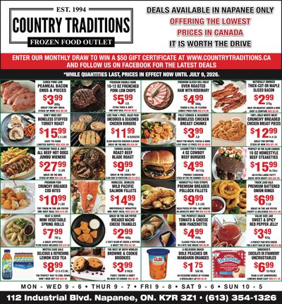 Country Traditions Flyer July 2 to 9