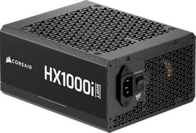 CORSAIR HX1000i Shift Fully Modular ATX Power Supply – Built-in iCUE Link System Hub, Native 12V-2x6 Cable, ATX 3.1 & PCIe 5.1, Side-Mounted Connectors, Cybenetics Platinum