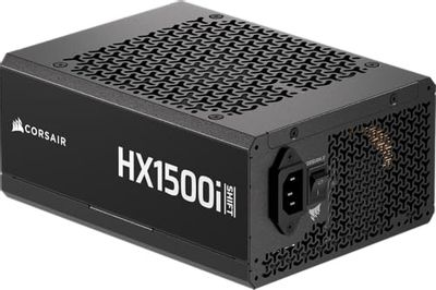 CORSAIR HX1500i Shift Fully Modular ATX Power Supply – Built-in iCUE Link System Hub, Dual Native 12V-2x6 Cable, ATX 3.1 & PCIe 5.1, Side-Mounted Connectors, Cybenetics Platinum