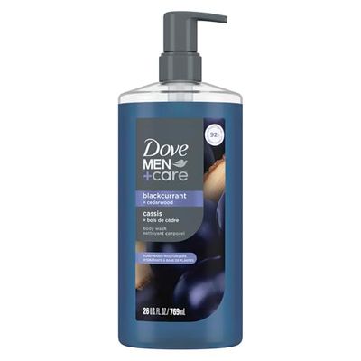 Dove Men+Care Body+Face Wash Blackcurrant, Men's Body Wash with Plant-based Moisturizers, 768mL