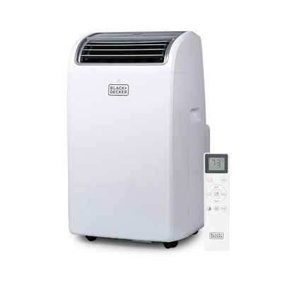 BLACK+DECKER 12,000 BTU Portable Air Conditioner up to 550 Sq.Ft. with Remote Control, White