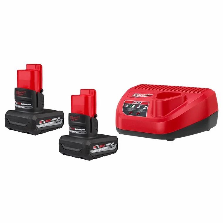Home Depot: Milwaukee M12 XC 5.0 Ah 2 pack w/ charger REDLITHIUM $148