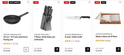 ZWILLING Canada: Online Factory Sale up to 75% off