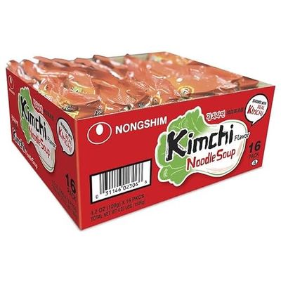 NongShim Kimchi Flavour Ramyun Noodle Soup, 4.2 Ounce (16 Pack)