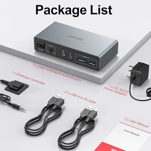 Amazon.ca: Unitek HDMI KVM Switch - 2 Monitors 2 Computers, 4K@60Hz @ $19.17
