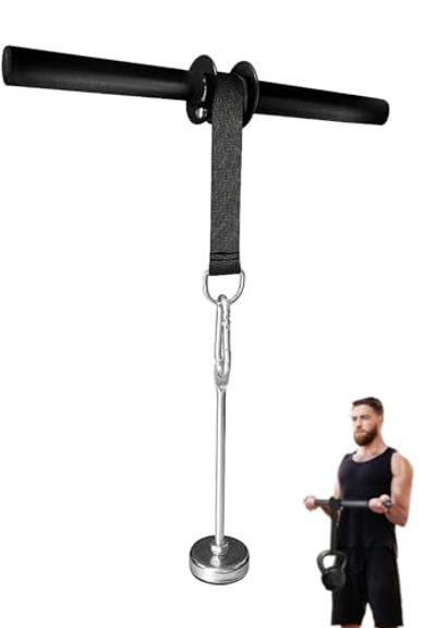 Yes4All Wrist & Forearm Roller Blaster, Wrist Exerciser for Training & Workout, Fits 1in Standard & 2in Olympic Weight Plates (Strap Included, 80lb Capacity, Black)