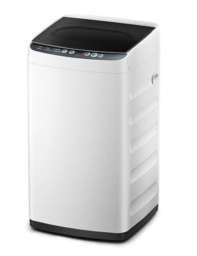 Midea Portable Washing Machine, 0.9 cu. ft with 6 Cycles, Drum Clean, Quick, Stainless Steel Tub, Transparent Lid, LED Display Washing Machine