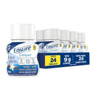 Ensure Compact, Complete Balanced Nutrition In Half The Size, Vanilla, 24x118 mL, 9g Protein Drink