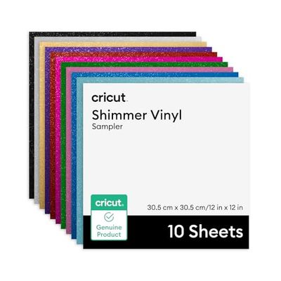 Cricut® Shimmer Vinyl – Permanent, Party Sampler - 12 in x 12 in (10 ct)