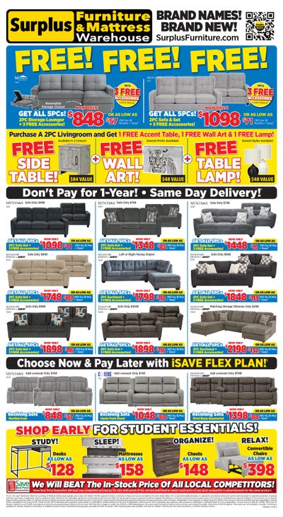 Surplus Furniture & Mattress Warehouse (Medicine Hat) Flyer July 6 to 26