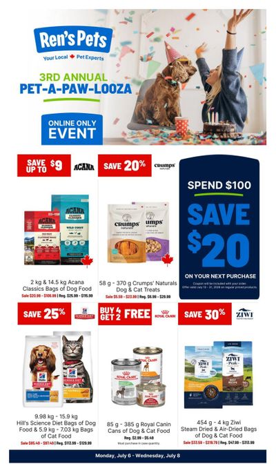Ren's Pets Flyer July 6 to 8