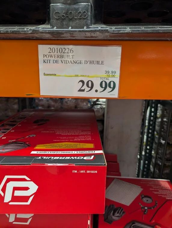 Costco: Powerbuilt Oil Change Tool Kit with 8 L Drain Pan - $29.99 in-store/$44.99 online