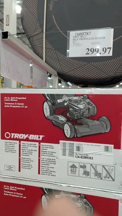 Costco: Troy‑Bilt 21-inch self-propelled mower