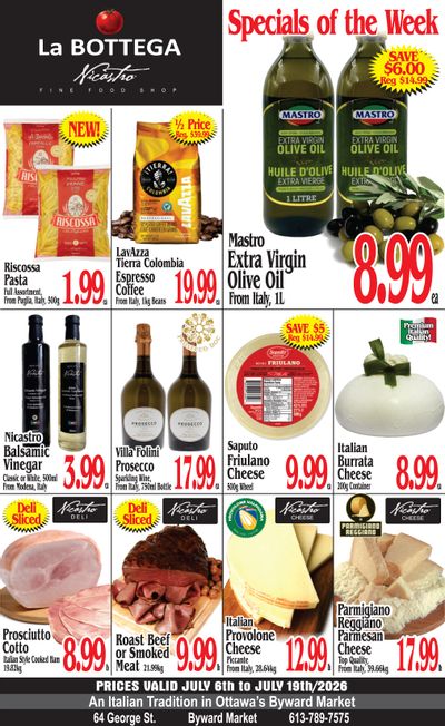 La Bottega Nicastro Fine Foods Flyer July 6 to 19