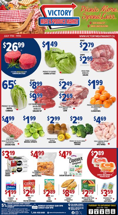 Victory Meat Market Flyer July 7 to 11