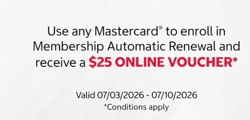 Costco auto-renew bonus $25