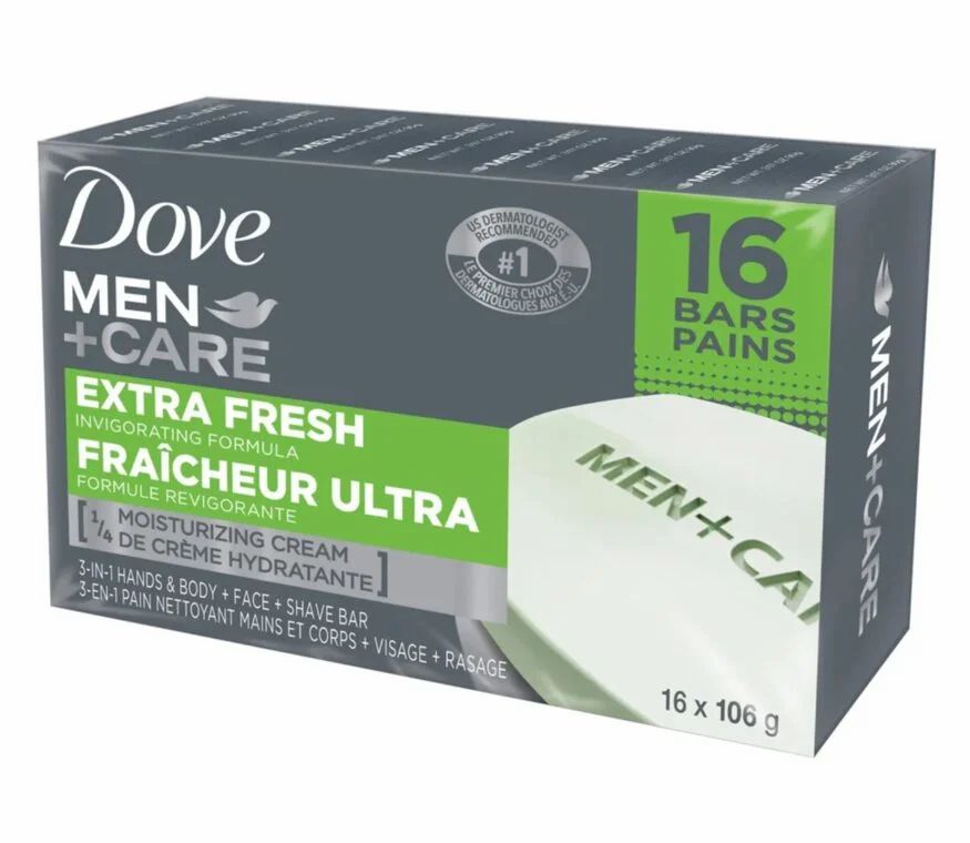 Costco: Dove Men + Care Extra Fresh Bar, 16 bars x 106 g - $9.97 (Last Chance)