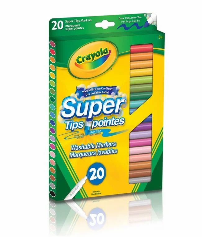 Walmart: Crayola Crayons, 64 Count or Crayola Washable Super Tips Markers, 20 Count $2.00 (reg. $4.77 - $6.27)