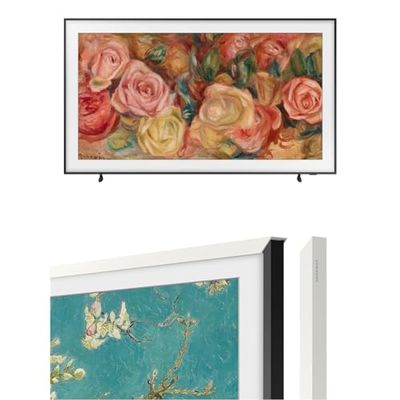 SAMSUNG 65-Inch The Frame 2024 & Customizable White Bezel