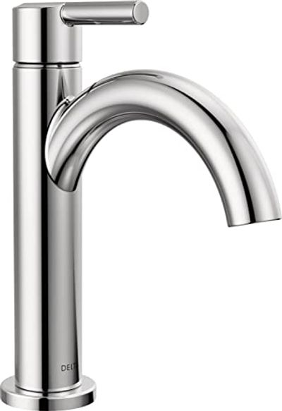 Delta Faucet Nicoli Chrome Bathroom Faucet, Single Hole Bathroom Sink Faucet, Single Handle Bathroom Faucet, Pop-Up Drain Assembly, Chrome 15749LF