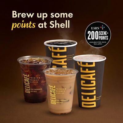 Shell: 200 scene points on coffee purchase
