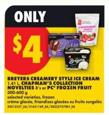 Mutiple: Breyers Creamery Style Ice Cream 1.41L $2.00 (with printed coupon)