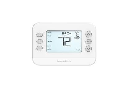 Honeywell Home X2P Programmable Thermostat, Single-Stage, 1 Heat/1 Cool Compatibility, 5-2 Day Schedule, White