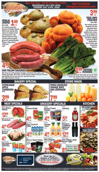 Battaglia's Marketplace Flyer July 8 to 14
