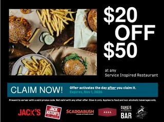 Jack Astor's new discount