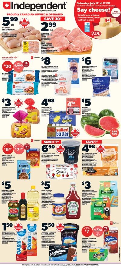 Independent Grocer (Atlantic) Flyer July 9 to 15