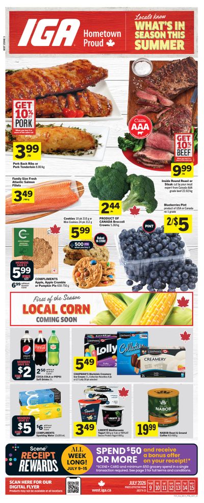 IGA (West) Flyer July 9 to 15