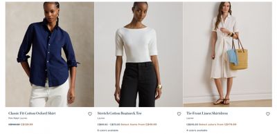 Ralph Lauren Canada: Sale up to 40% off