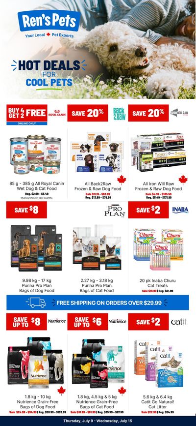 Ren's Pets Flyer July 9 to 15