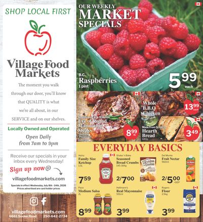 Village Food Markets Flyer July 8 to 14