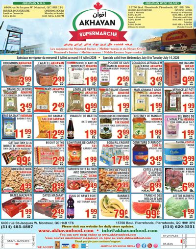 Akhavan Supermarche Flyer July 8 to 14