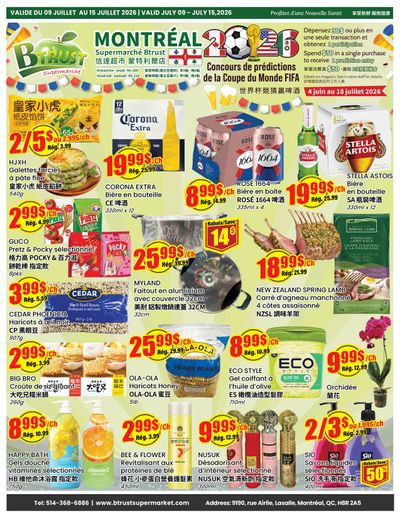 Btrust Supermarket (Montreal) Flyer July 9 to 15