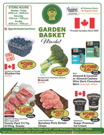 The Garden Basket Flyer July 9 to 15