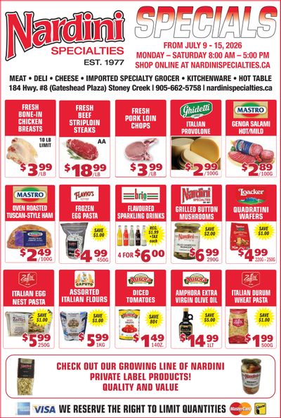 Nardini Specialties Flyer July 9 to 15
