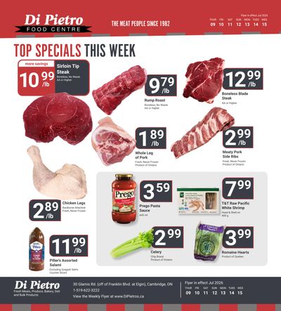 Di Pietro Food Centre Flyer July 9 to 15
