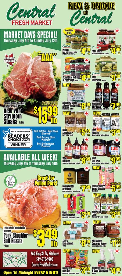 Central Fresh Market Flyer July 9 to 16