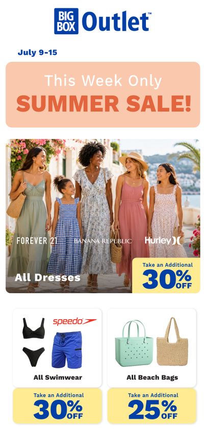 Big Box Outlet Store Flyer July 9 to 15