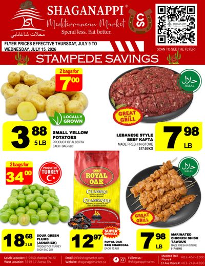 Shaganappi Mediterranean Market Flyer July 9 to 15