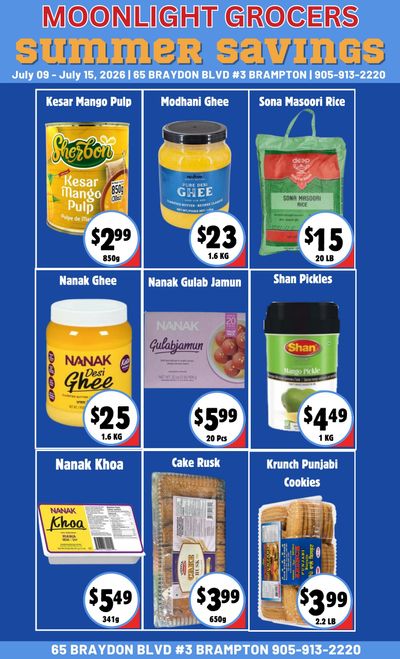 Moonlight Grocers Flyer July 9 to 15