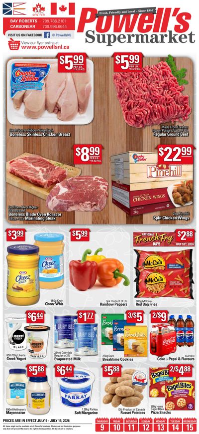 Powell's Supermarket Flyer July 9 to 15