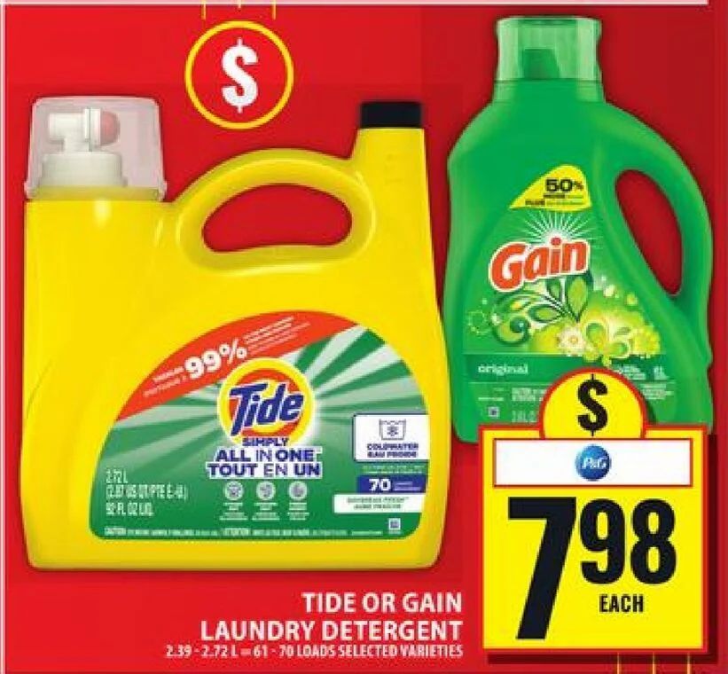 Fresh Co: Tide Simply 2.72L. 2 jugs for $15.96 (+600 scene points)
